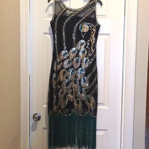 Babeyond Sequin Peacock Dress